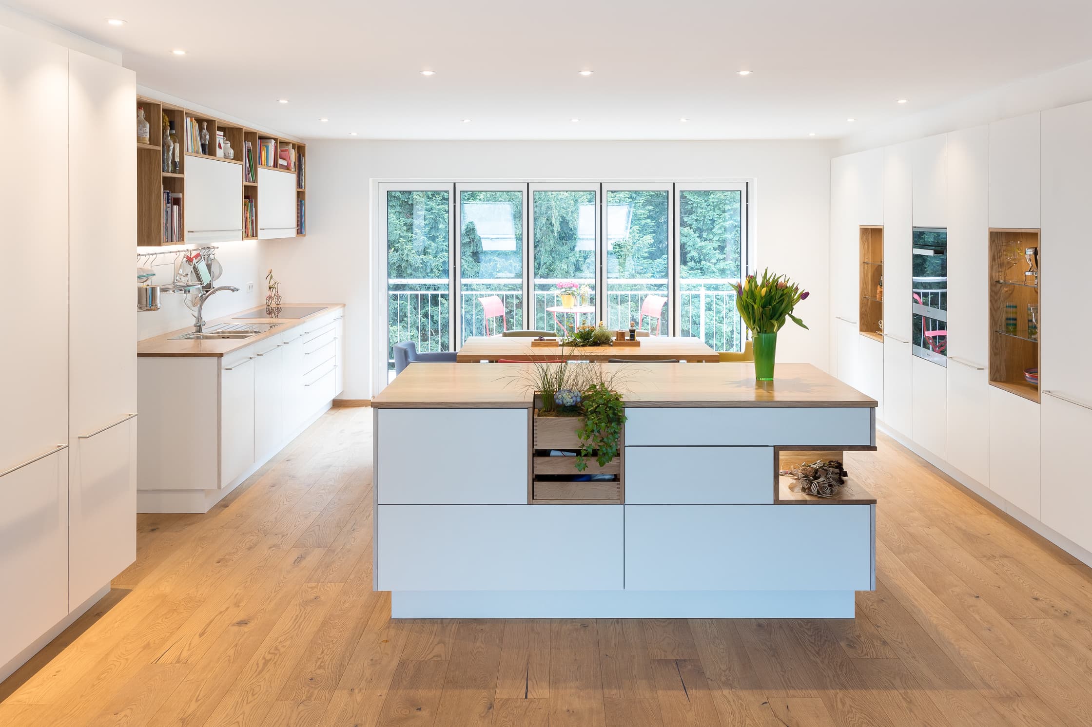 klaren und Küchen Küchenfronten: Holz NR | Linien Weiße
