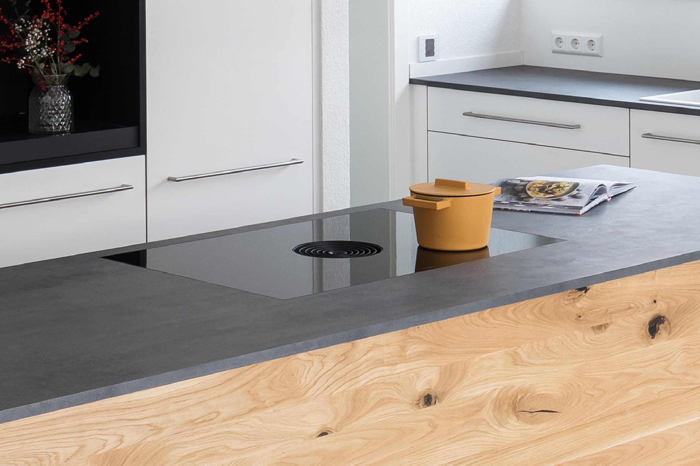 Linien und NR Weiße Küchenfronten: | klaren Holz Küchen